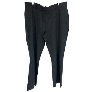 Betabrand Women 2XP Classic Dress Pant Yoga Pant Bootcut Leg Solid Gray Stretch